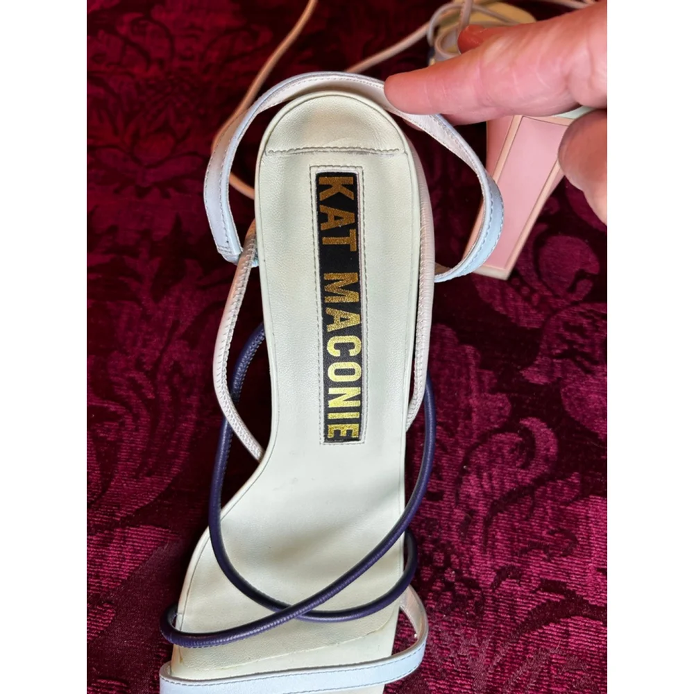 Kat Maconie Heels Size 10 White Pink Blue
